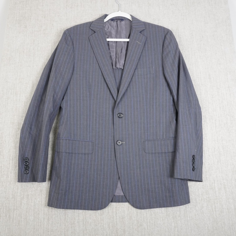 Brooks Brothers Fitzgerald BrooksCool Full Canvas Pinstripe Suit Jacket 39R Gray